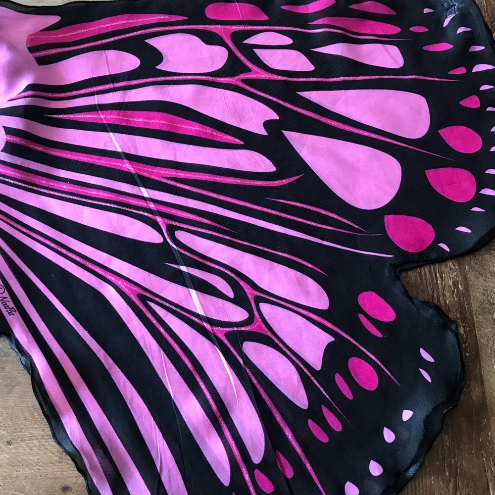Pink Fabric Monarch Butterfly Wings